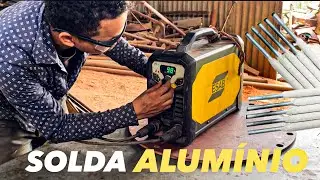 SOLDA ALUMÍNIO COM ELETRODO, veja o passo a passo. #metalúrgica #usinagem