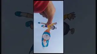 Doraemon and Nobita🤗 #art #drawing #short videos #YouTube #Doraemon and Nobita