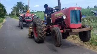 Village girl driving Mahindra Arjun 555 Di Tractor stuck in mud and  Mahindra |village girl driving