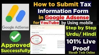 How to submit text information on Adsense|ShoaibTech online