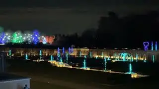Longwood Main Fountains at Christmas