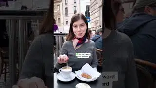 How do you drink a cappuccino according to etiquette?