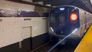 MTA IND Concourse Line: Kawasaki R211A (B) Trains Tripled At Fordham Road Station (01/20/2026)