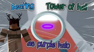 Beating Tower of Hell as Purple Halo! |  ROBLOX #shorts
