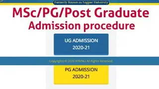 PG Addmission Process Fill Up Application Form