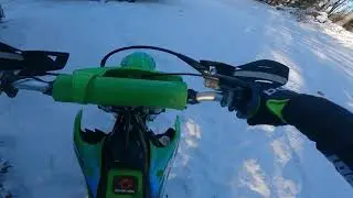 First time in snow on my dirtbike!