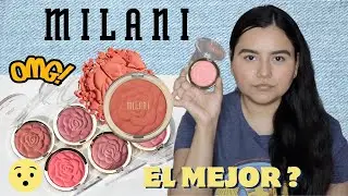 TRYING ROSE-SHAPED BLUSH 😱 MILANI ROSE POWDER BLUSH