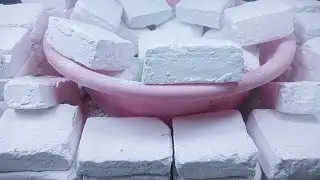 White Soft Homemade Gym chalk Blocks Mass Crush | Crunchy | Satisfying | ASMR 