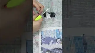 【Tutorial】Latch Hook Kits Carpet Making Process！#Latch hooking #crafting #crochet #shorts