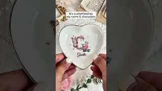Floral Butterfly Monogram Letter | Personalized Ring Dish