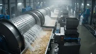 Inside the 1,000,000 LB Cassava Plant - The HYPNOTIC Washing of Modern Silky Starch Production