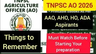 TNPSC AO 2026 - Things to Be Remembered - Vacancies & Cutoff range || #tnpsc #ao #agriexam#aspirants
