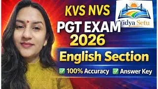 KVS NVS 2026 Exam English Section Answer Key and Exam Analysis #kvs #nvs #kvsnvs #answerkey 