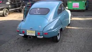 Saab 93 with big exhaust aero93