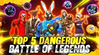 Top 5 Dangerous Battle Of Legends 😱 | Sad Story 😭 | White 444, Raistar, Ruok FF And Total Gaming !🤯🔥