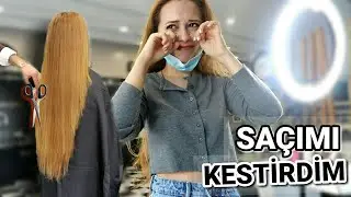BUNU YAPTIĞIMA İNANAMIYORUM! UZUN SAÇLARIMI KESTİRDİM | VLOG