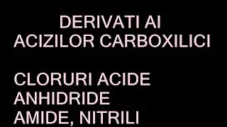 Reacții ale derivaților acizilor carboxilici | Part. 1