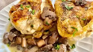 Chicken & Mushrooms Recipe | 3 Ingredients | One Skillet