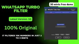 Whatsapp Turbo filter Tutorial | Best Whatsapp Numbers Checker, Verifier & Filter