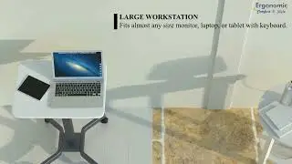 Adjustable Rolling Laptop Sit Stand Mobile Workstation Cart | RLPT9 | Ergoshopping