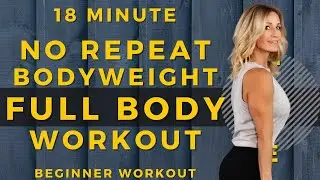 20 MINUTE NO REPEAT,  NO EQUIPMENT WORKOUT Beginner Workout | Quick Beginner Workout at Home
