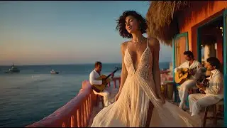 Romantic Salsa Latin Music Seaside Balcony | Intimate Sunset Live Session