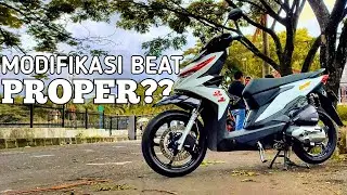 REVIEW MODIFIKASI HONDA BEAT ESP PROPER? STYLE MONOCHROME EMANG MANTAP!!