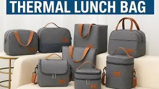 Thermal Lunch Bag &ndash; Waterproof Oxford Cloth, Aluminum Foil Insulated Shoulder Lunch Box for Hot/Cold