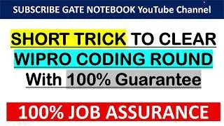 SHORT TRICK TO CLEAR WIPRO CODING ROUND With 100% Guarantee | ZERO CODING Knowledge by Sweta Kumari
