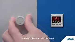 Setting the switch point and hysteresis of the ISE20 (excluding IO-Link versions)