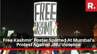 'Free Kashmir' Poster Spotted At Mumbai's Gateway Of India Amid Protest Against JNU Violence