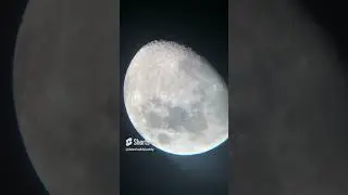 The beautiful moon through my telescope #relax #astronomylove #astrophotography #beautifulnightsky