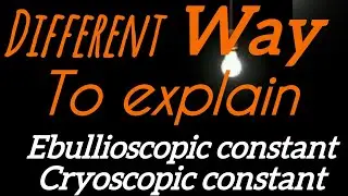 molal elevation constant and molal depression constant