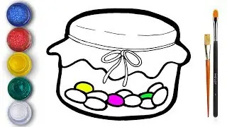 Glitter✨Colorful Candy Jar💈Lighthouse🎇Coloring and Drawing For Kids