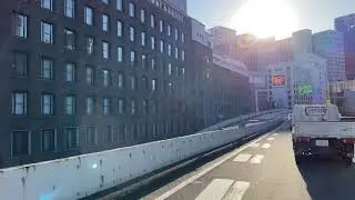 Caught in a traffic jam on the highway / Shutoko, the Tokyo metropolitan expressway  [4K] Tokyo view