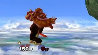 Melee Donkey Kong Stamina KO and infinite Grab on Bowser Kemoryona
