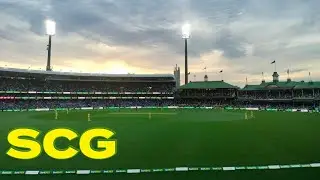 Iconic Sydney Cricket Ground - game day evening atmosphere 