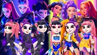 🖼 😈🎵 My Talking Angela 2  K POP DEMON HUNTERS | Huntrix vs Takedown  Cosplay ⚔️ &rarr;
