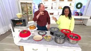 CookCraft Collapsible Silicone Glass Microwave Cover & Lid on QVC