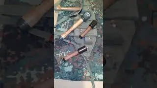 thrunder b next to real German stick grenade