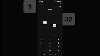 Running numbers - concentration training app, 5 minutes, score 68