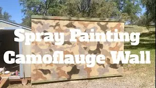 Spray Painting a Camo Wall