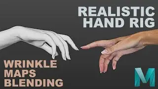 Realistic Hand Rig I Wrinkle Maps Blending