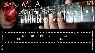 M.I.A. Guitar Solo Lesson - Avenged Sevenfold (with tabs)