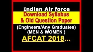 Syllabus Old Question AFCAT 1 2018 Recruitment, Notification, syllabus APPLY ONLINE