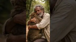 A Lost Old Man Found Hope Through a Brave Monkey in the Jungle #monkey #animals #rescue #viralvideo