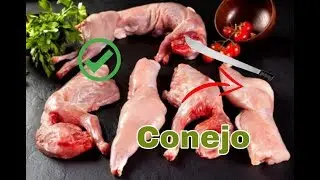 Como preparar un conejo para asar /el taller del carnicero/how to cut a  Rabit meat from roasted