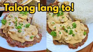 Eggplant Burger  Steak with Mushrooms Recipe