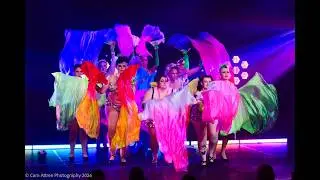Silk Veil Fan students perform Disco Snails - The Bombshell Burlesque Academy