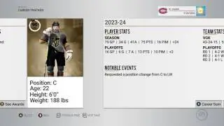 NHL 18 - Be A Pro Career Tracker Concept